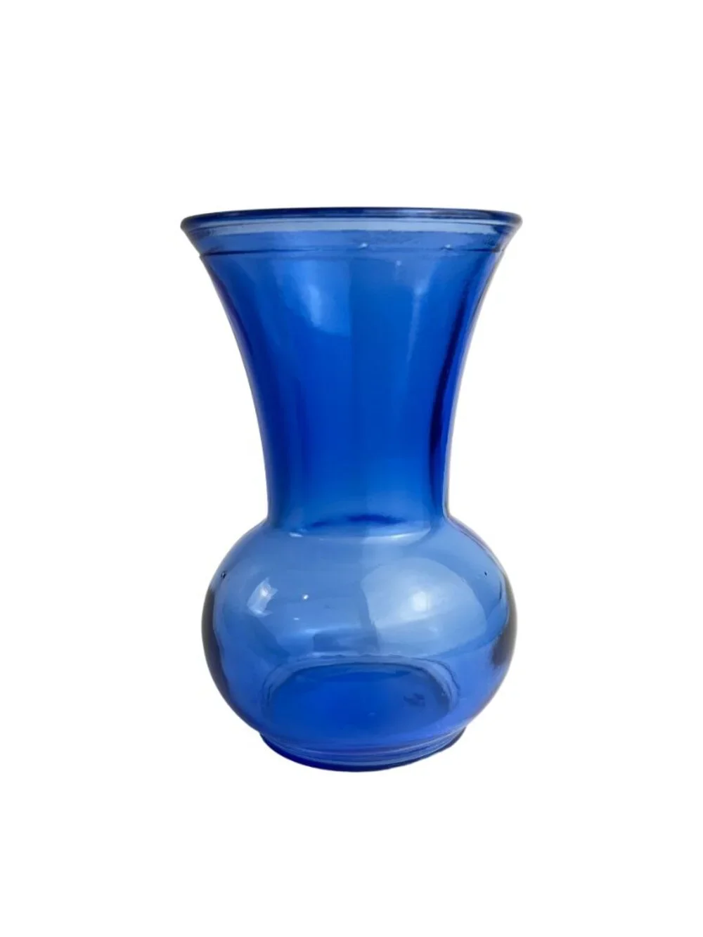 Set of 3 Small Blue and Purple Vases Candle Holders Glassware